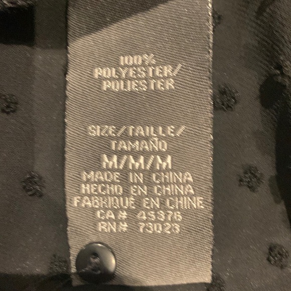 Women’s black sheer polka dot blouse from Suzy Shier - Picture 7 of 8